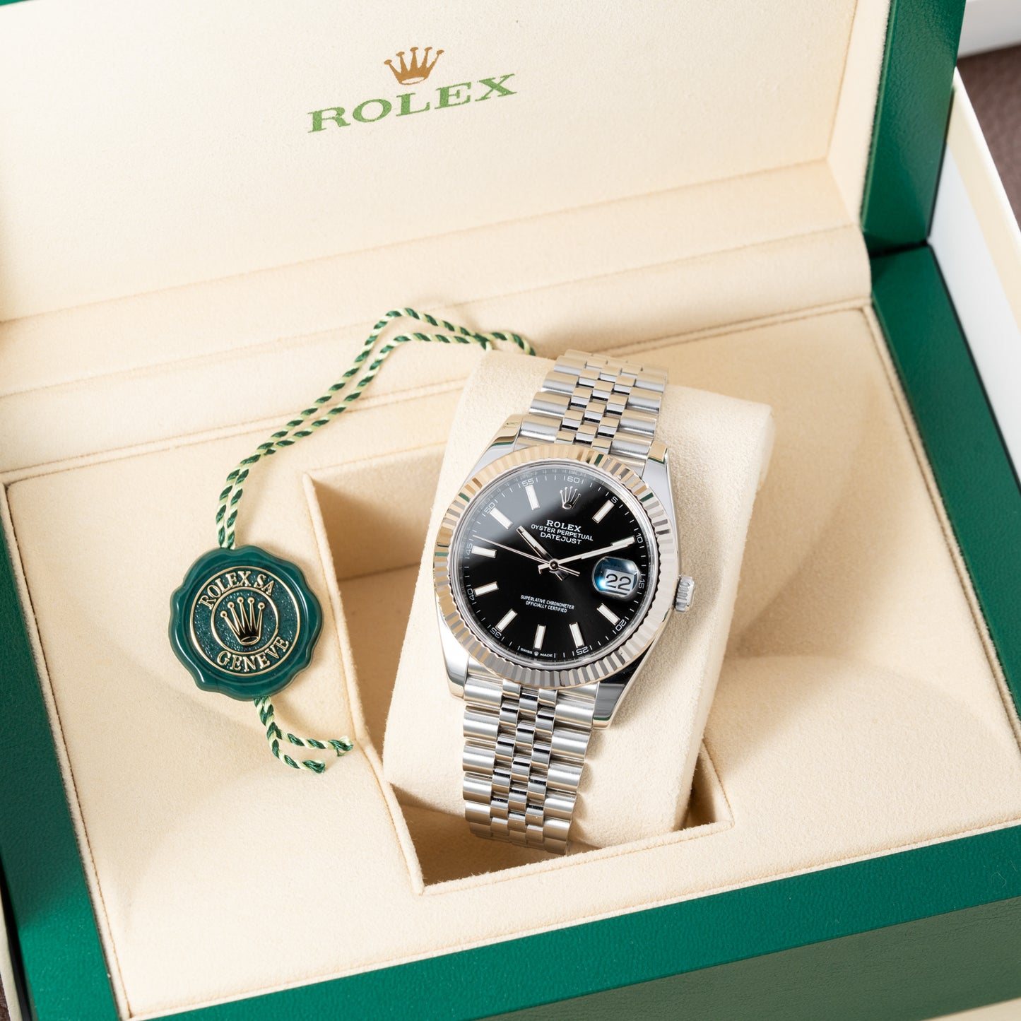 Rolex Datejust 41 Black Jubilee Full Set 2020 Ref 126334