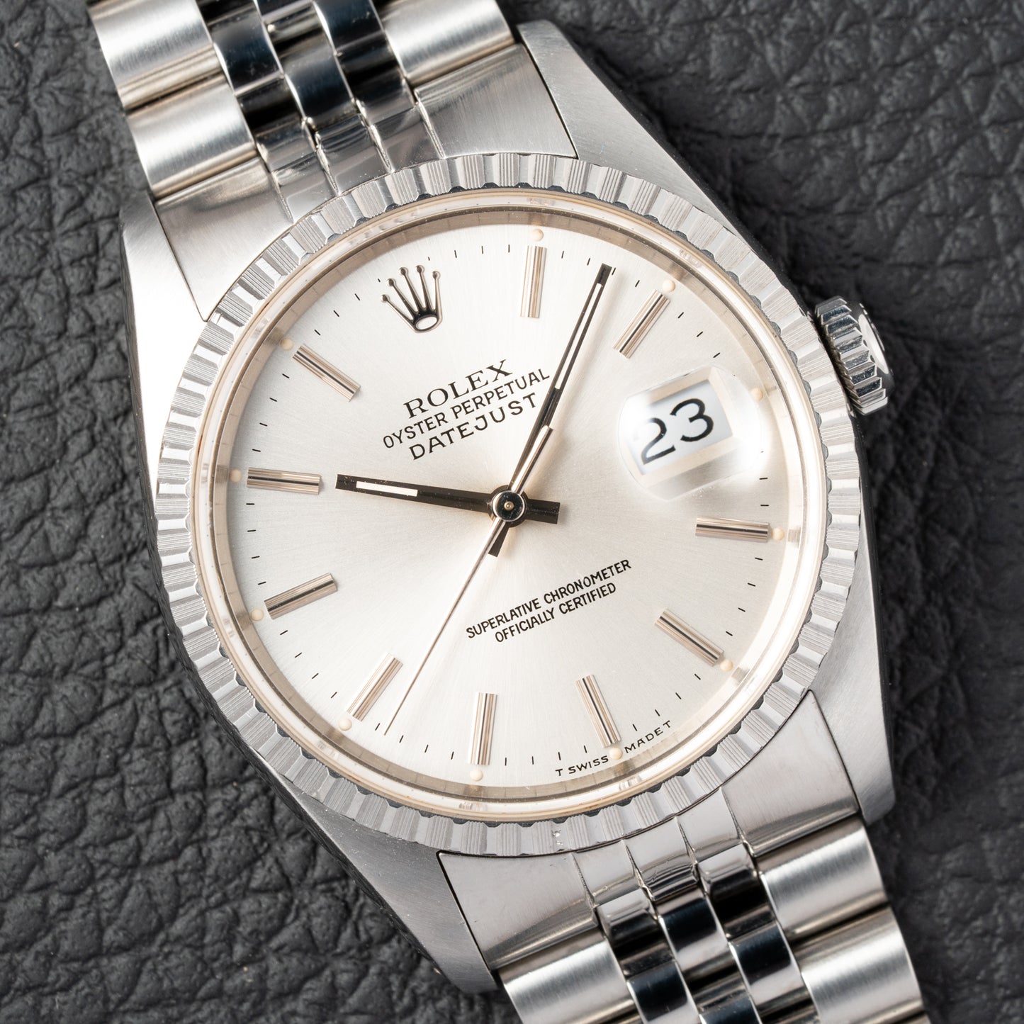 Rolex Datejust 36mm Ref. 16220 Engine Turned bezel Jubilee (1991)