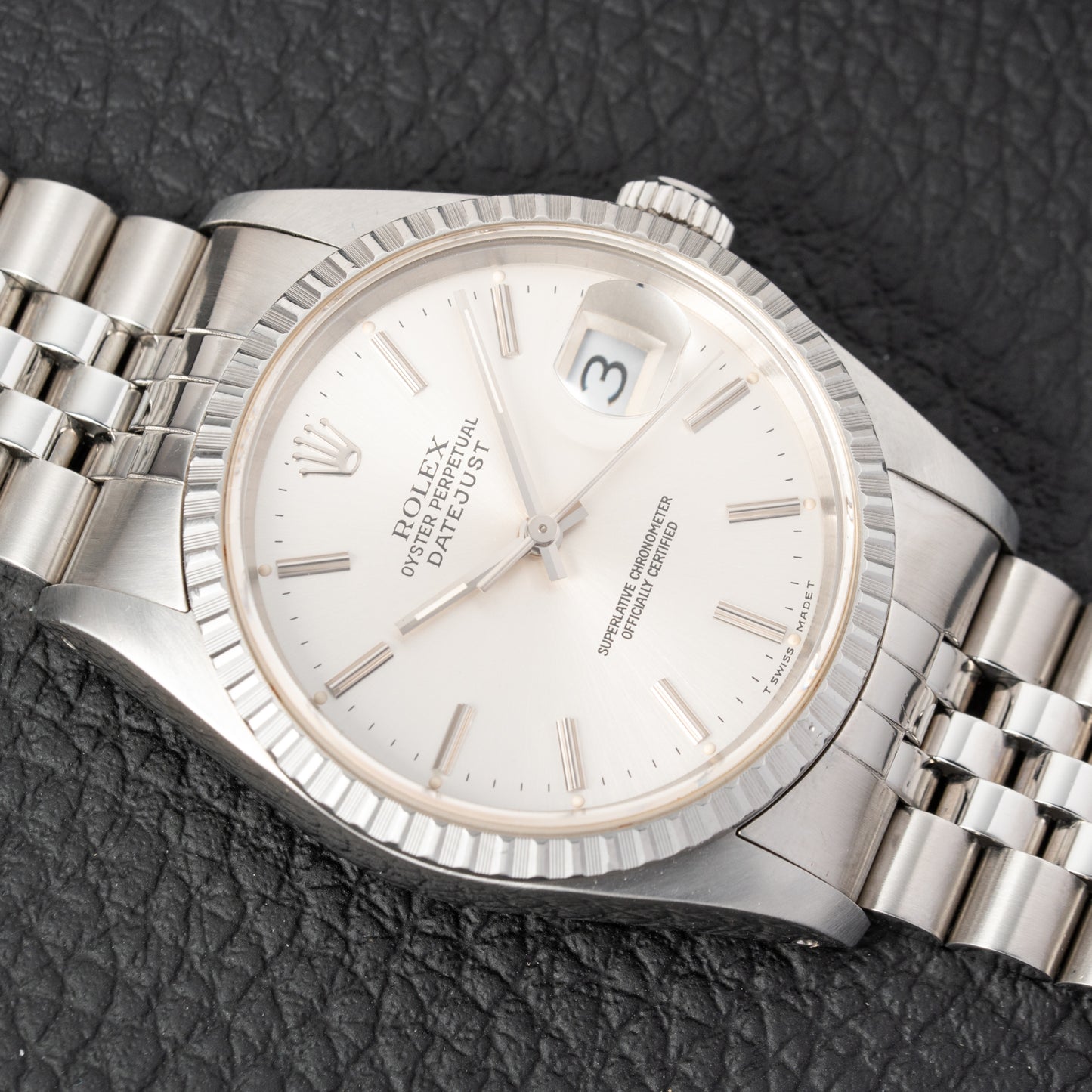 Rolex Datejust 36mm Ref. 16220 Engine Turned bezel Jubilee (1991)