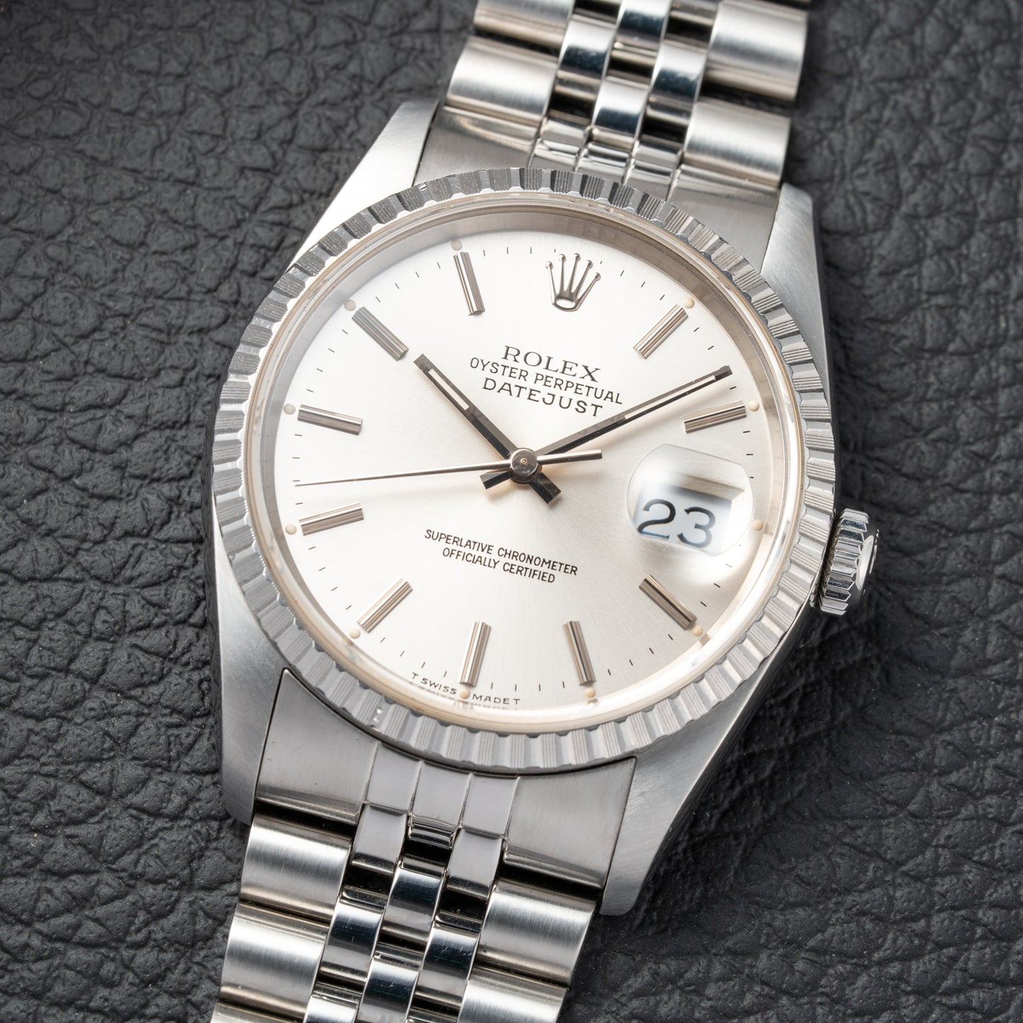 Rolex Datejust 36mm Ref. 16220 Engine Turned bezel Jubilee (1991)