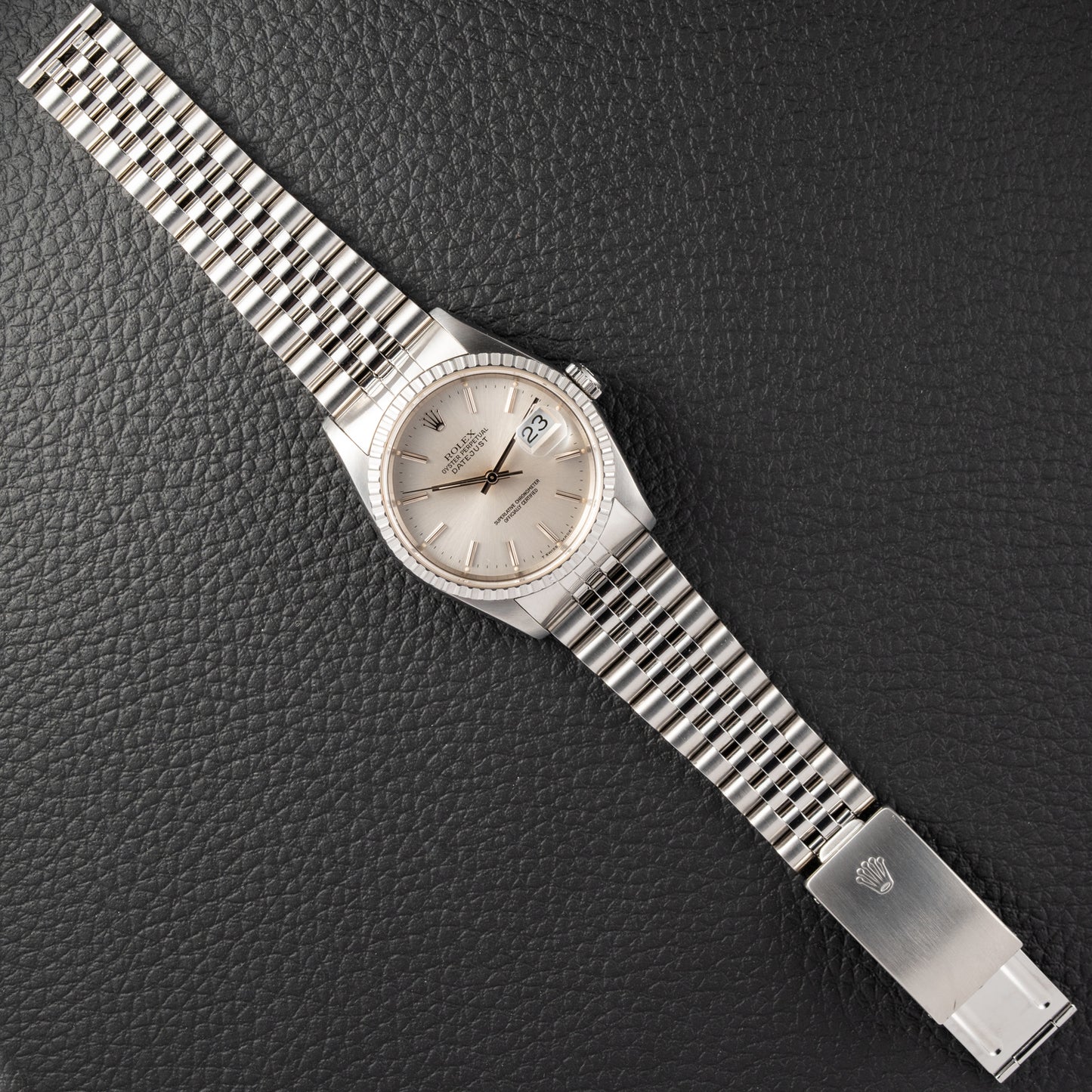 Rolex Datejust 36mm Ref. 16220 Engine Turned bezel Jubilee (1991)