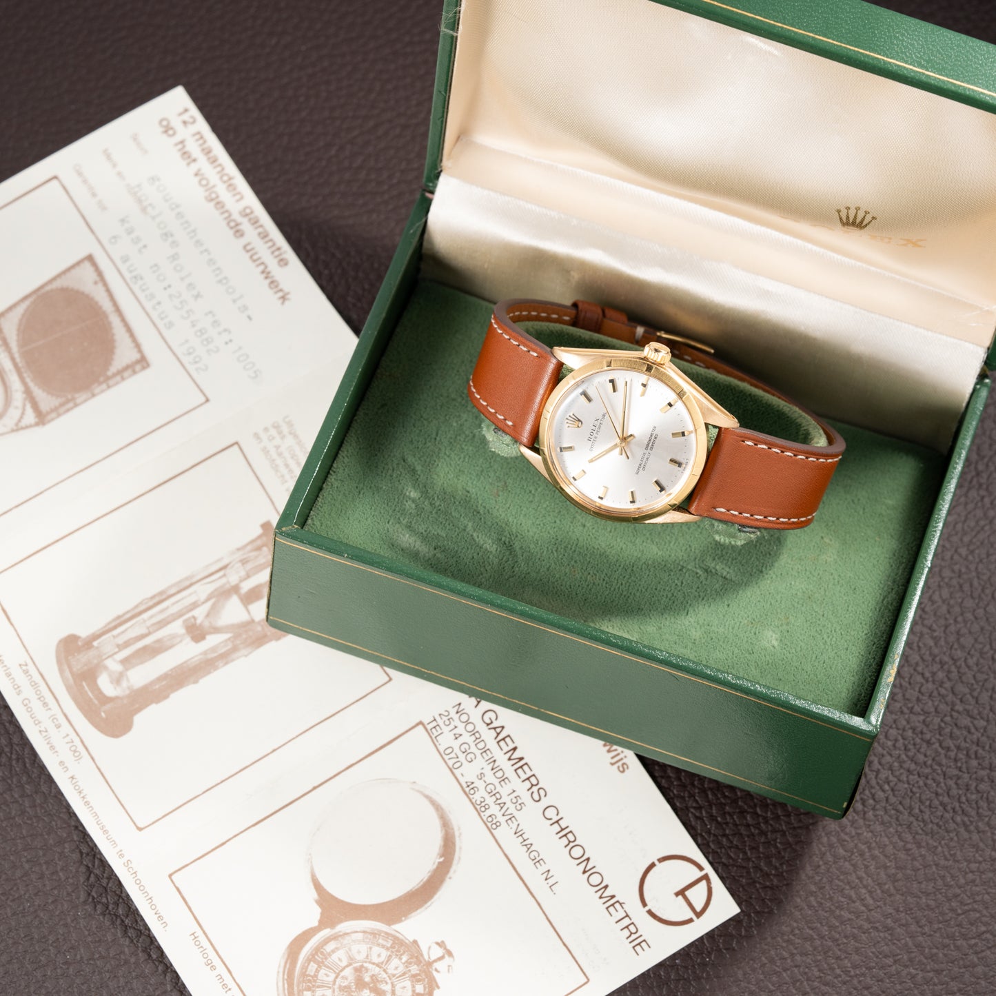 Rolex Oyster Perpetual Ref 1005 18K Yellow Gold from 1968