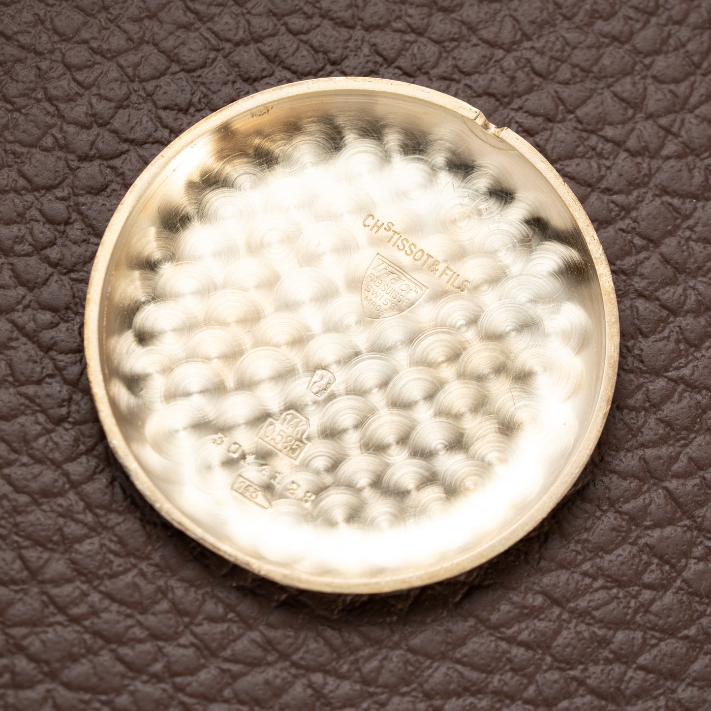 Tissot Antimagnetique Gold 14k Oversized with Tear Drop Lugs from the 1940s