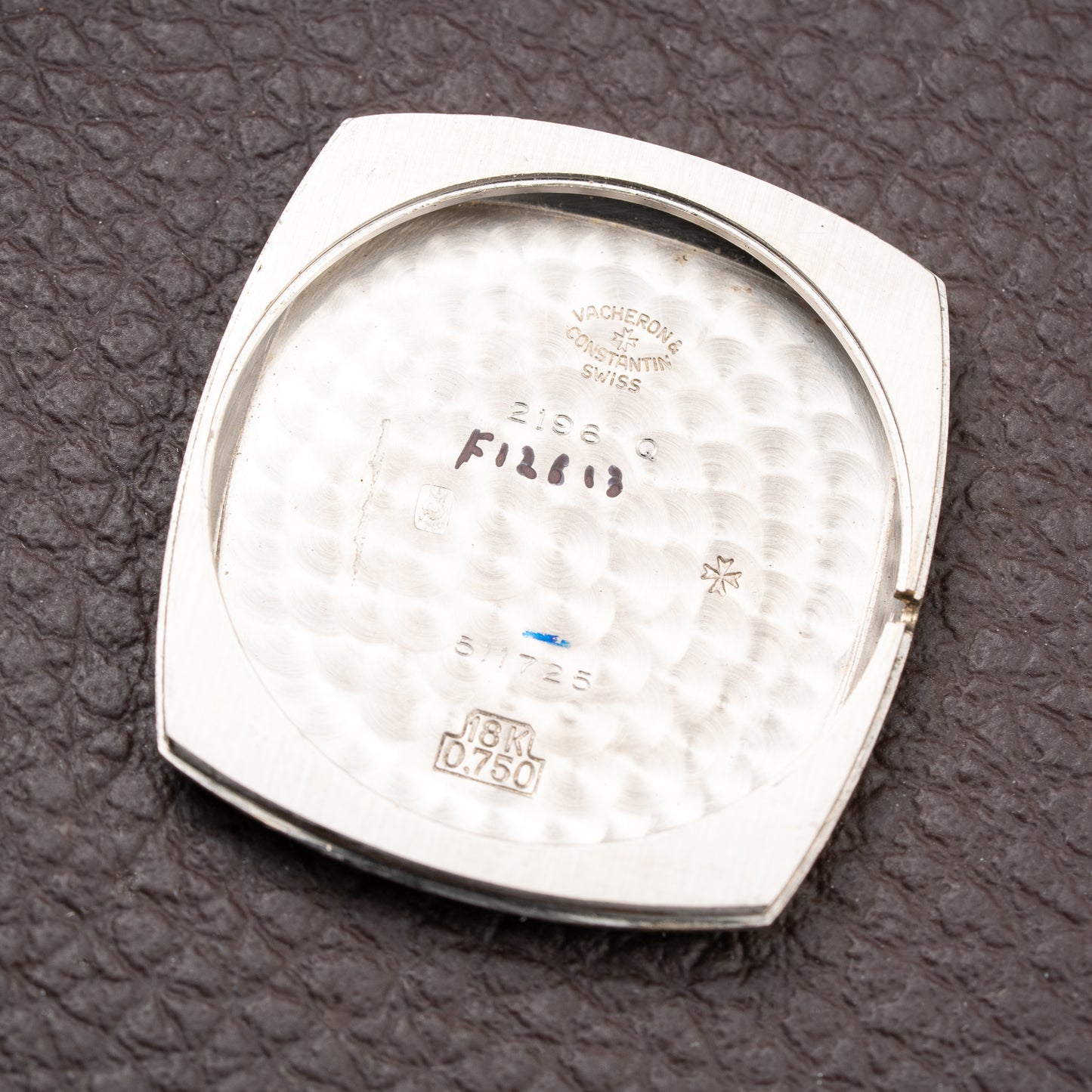 Vacheron Constantin Automatic Matt Black Sigma Dial Ultra-Thin TV Case 18K White Gold Ref. 2196 from 1970s