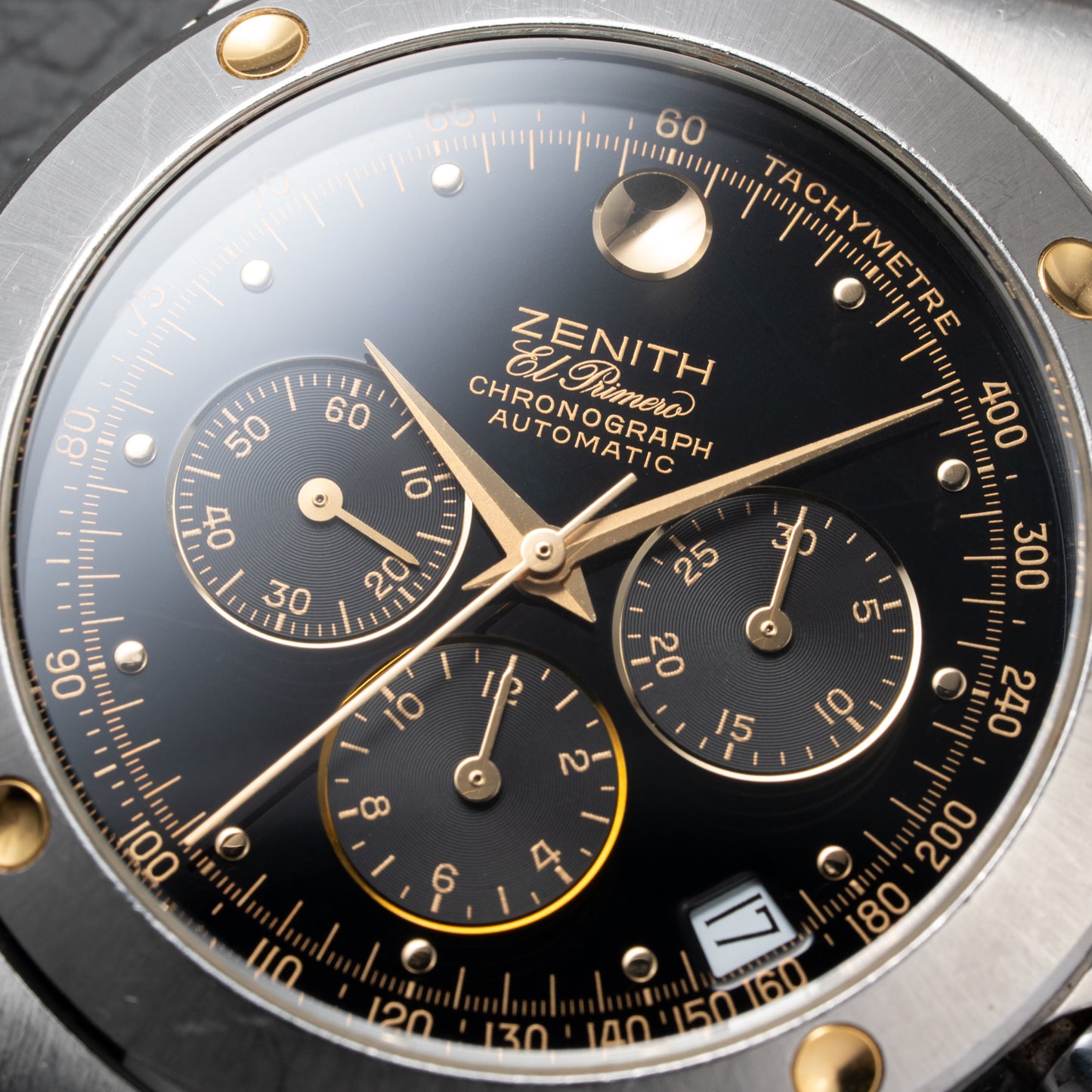 Zenith El Primero Chronograph Pacific Black Gilt Dial Ref. 59.0010.400
