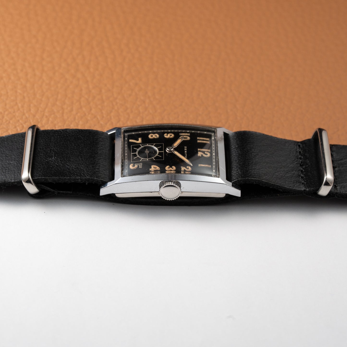 Zenith Oversized Tank with Black Gilt Radium Dial 1930/40s
