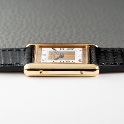 Cartier Must de Tank Vermeil Tricolor Mirror Dial Ref 6 81006 Quartz GM Cartier Service 2025