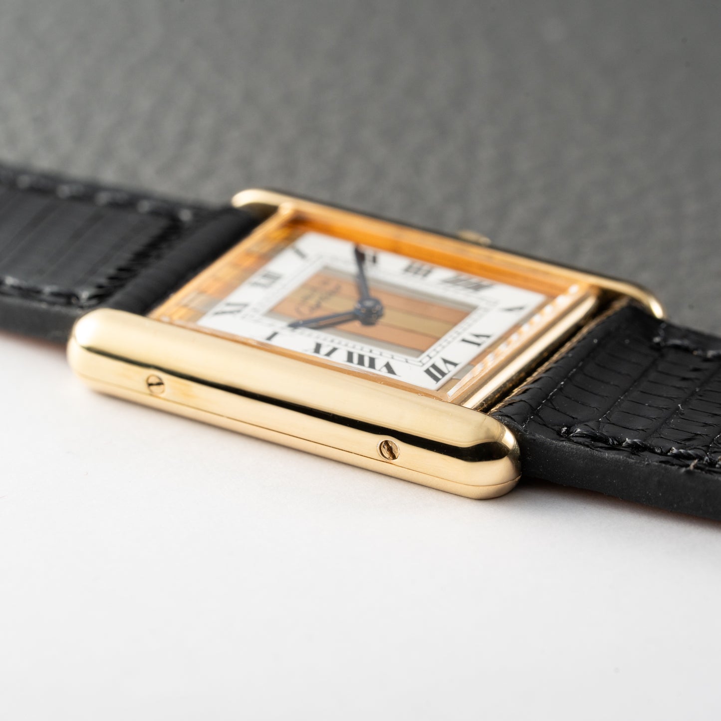 Cartier Must de Tank Vermeil Tricolor Mirror Dial Ref 6 81006 Quartz GM Cartier Service 2025