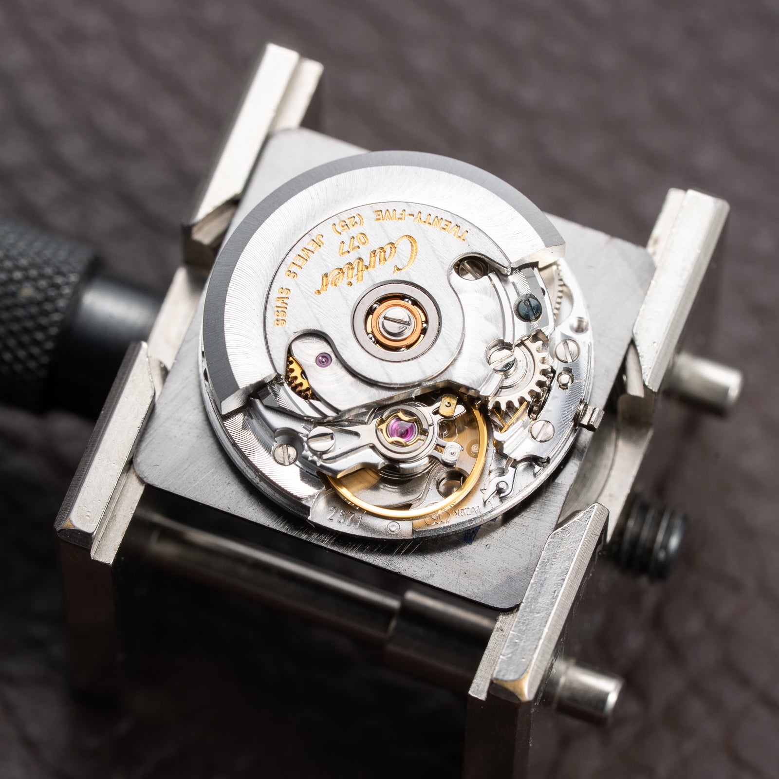 Cartier Santos Carrée “Ghost” Grey Stainless Steel Automatic GM Ref. 2960 from 1980s
