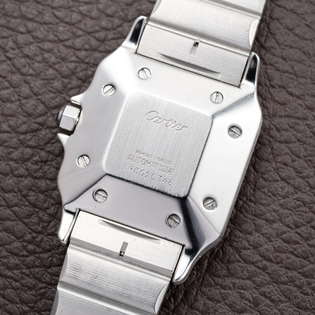 Cartier Santos Carrée “Ghost” Grey Automatic GM Cartier Service History Ref. 2960 from 1980s