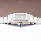 Cartier Santos Carrée “Ghost” Grey Automatic GM Cartier Service History Ref. 2960 from 1980s