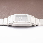 Cartier Santos Carrée “Ghost” Grey Automatic GM Cartier Service History Ref. 2960 from 1980s
