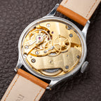 Jaeger LeCoultre Dress Watch Military Style Central Seconds Radium Dial from 1940s