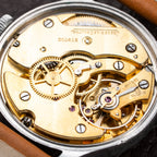 Jaeger LeCoultre Dress Watch Military Style Central Seconds Radium Dial from 1940s
