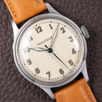 Jaeger LeCoultre Dress Watch Military Style Central Seconds Radium Dial from 1940s