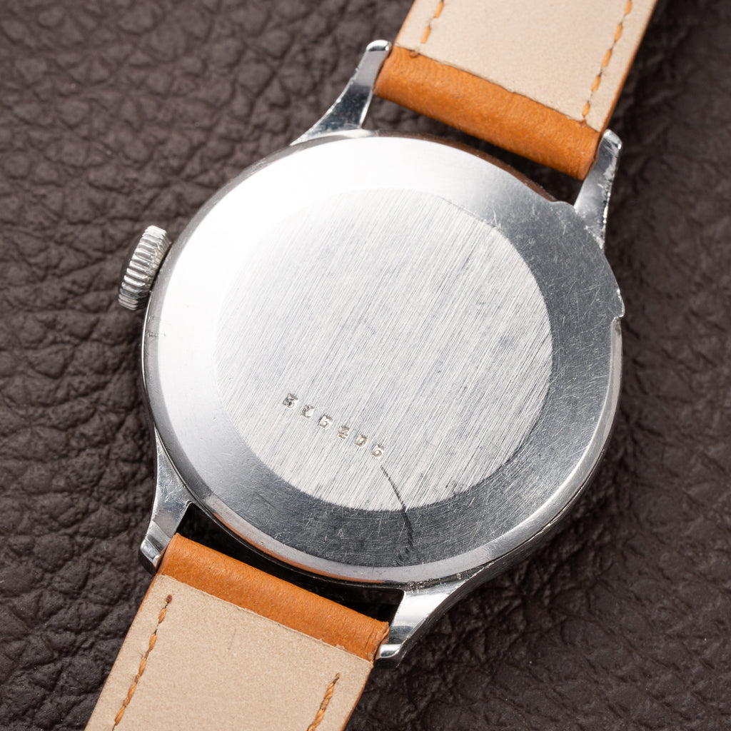 Jaeger LeCoultre Dress Watch Military Style Central Seconds Radium Dial from 1940s