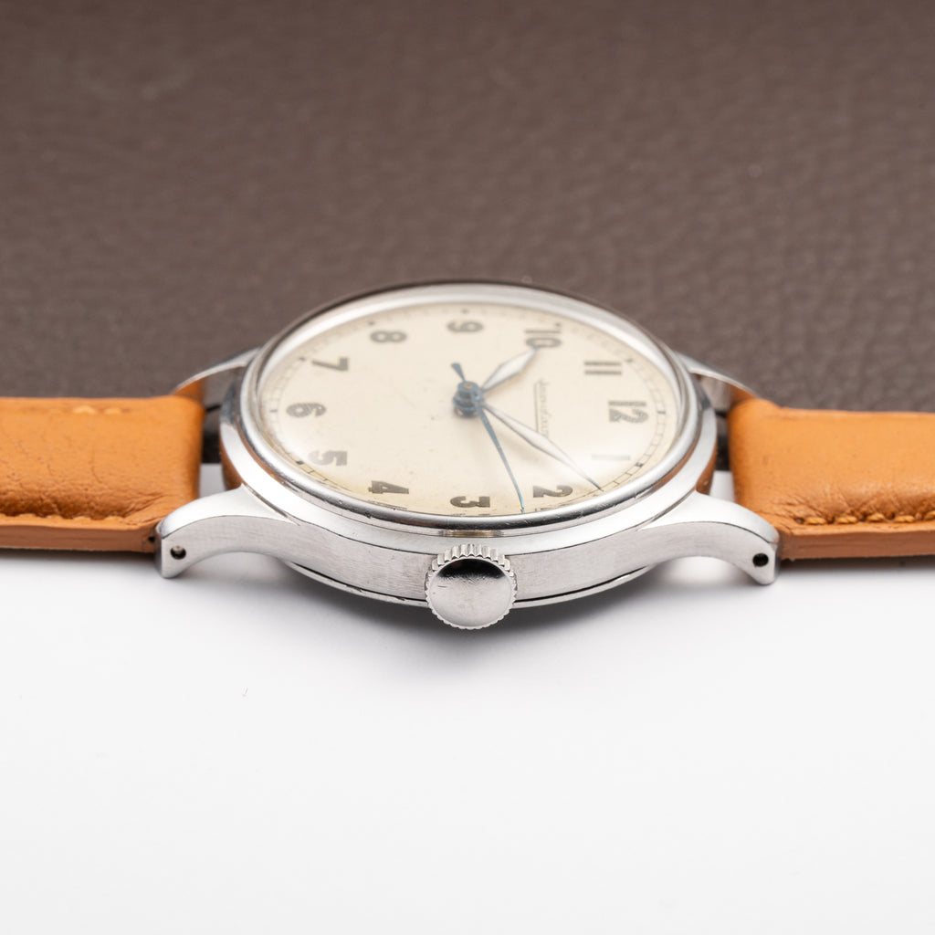 Jaeger LeCoultre Dress Watch Military Style Central Seconds Radium Dial from 1940s