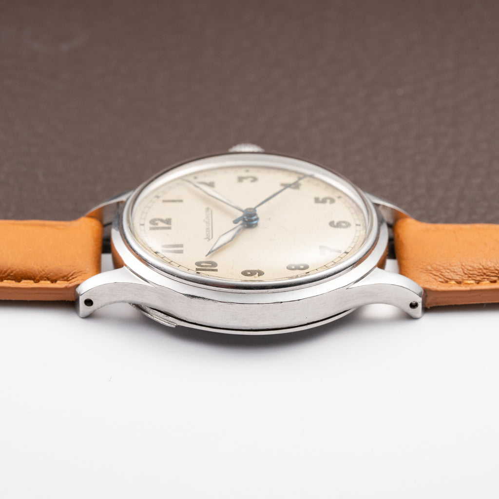 Jaeger LeCoultre Dress Watch Military Style Central Seconds Radium Dial from 1940s
