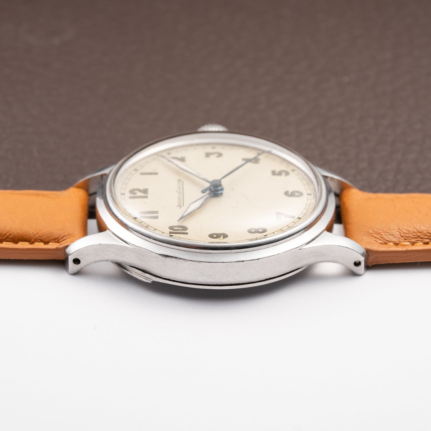 Jaeger LeCoultre Dress Watch Military Style Central Seconds Radium Dial from 1940s