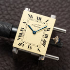 Cartier Tank Must de Lemon Roman Dial Vermeil GM Full Set from 1980