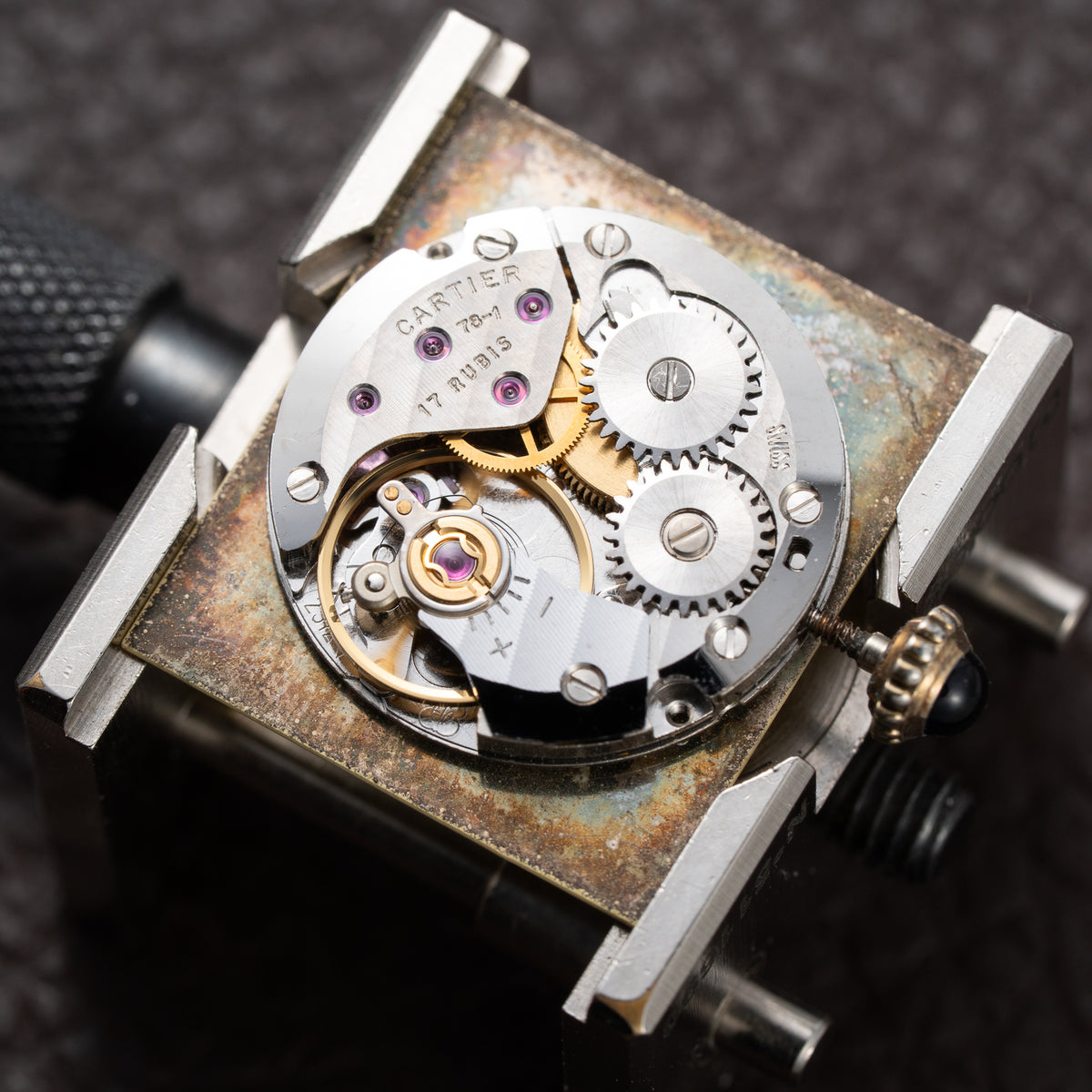 Cartier Tank Must de Lemon Roman Dial Vermeil GM Full Set from 1980