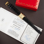 Cartier Tank Must de Lemon Roman Dial Vermeil GM Full Set from 1980