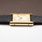 Cartier Tank Must de Lemon Roman Dial Vermeil GM Full Set from 1980