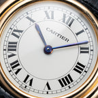 Cartier Vendôme 'Paris' 18K Yellow Gold with Purple Patina Hands Ref. 78090 From 1970s