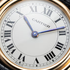 Cartier Vendôme 'Paris' 18K Yellow Gold with Purple Patina Hands Ref. 78090 From 1970s