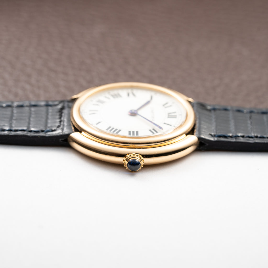 Cartier Vendôme 'Paris' 18K Yellow Gold with Purple Patina Hands Ref. 78090 From 1970s