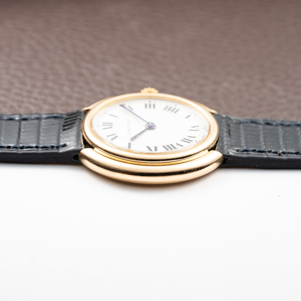 Cartier Vendôme 'Paris' 18K Yellow Gold with Purple Patina Hands Ref. 78090 From 1970s