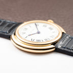 Cartier Vendôme 'Paris' 18K Yellow Gold with Purple Patina Hands Ref. 78090 From 1970s