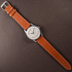 Anonymous Pulsation Dial Docters Chronograph NOS Oversize Valjoux 22 from 1940s