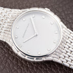 Audemars Piguet “Baby Cobra” Factory Diamond Set Dial & Hands 18k white gold circa 1989