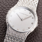 Audemars Piguet “Baby Cobra” Factory Diamond Set Dial & Hands 18k white gold circa 1989