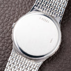 Audemars Piguet “Baby Cobra” Factory Diamond Set Dial & Hands 18k white gold circa 1989