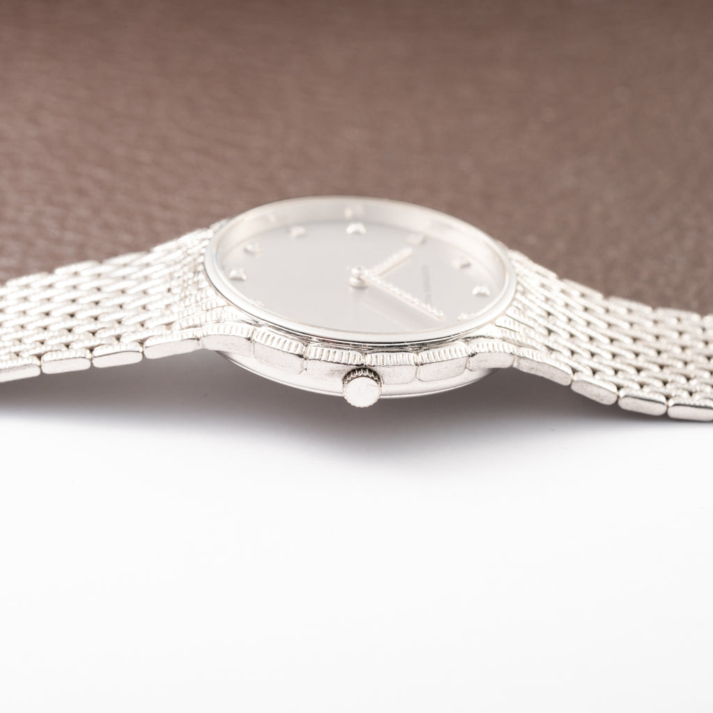 Audemars Piguet “Baby Cobra” Factory Diamond Set Dial & Hands 18k white gold circa 1989