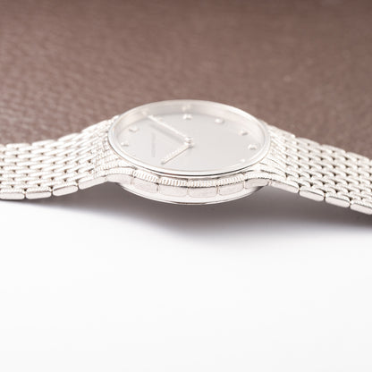 Audemars Piguet “Baby Cobra” Factory Diamond Set Dial & Hands 18k white gold circa 1989