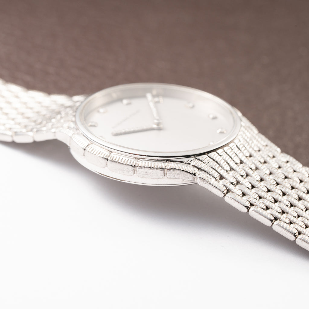 Audemars Piguet “Baby Cobra” Factory Diamond Set Dial & Hands 18k white gold circa 1989