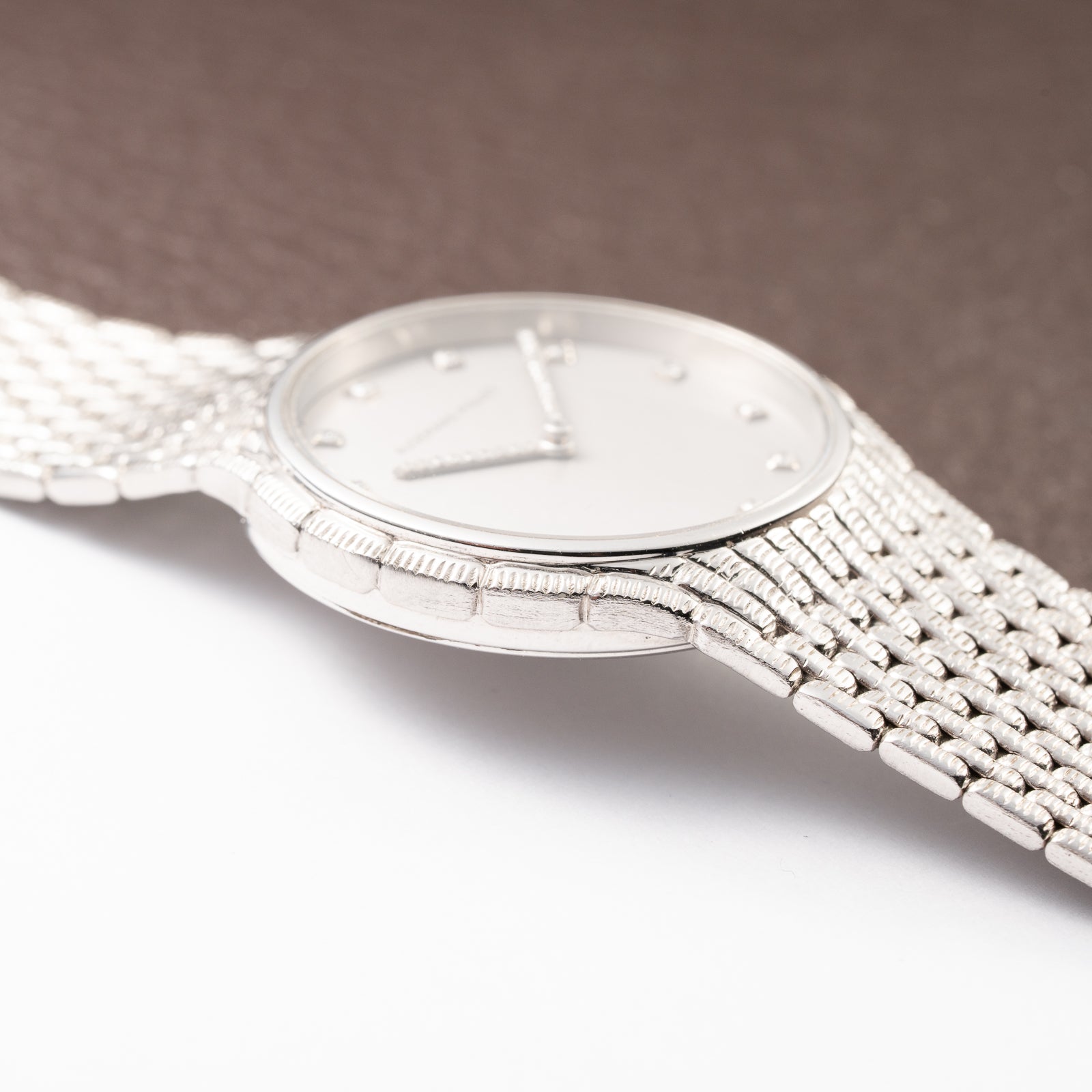 Audemars Piguet “Baby Cobra” Factory Diamond Set Dial & Hands 18k white gold circa 1989