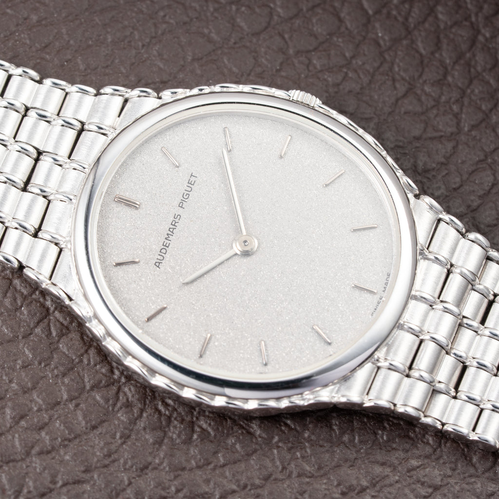 Audemars Piguet Bamboo Oval “Cobra” in 18k white gold Ref 4443BC from 1970s