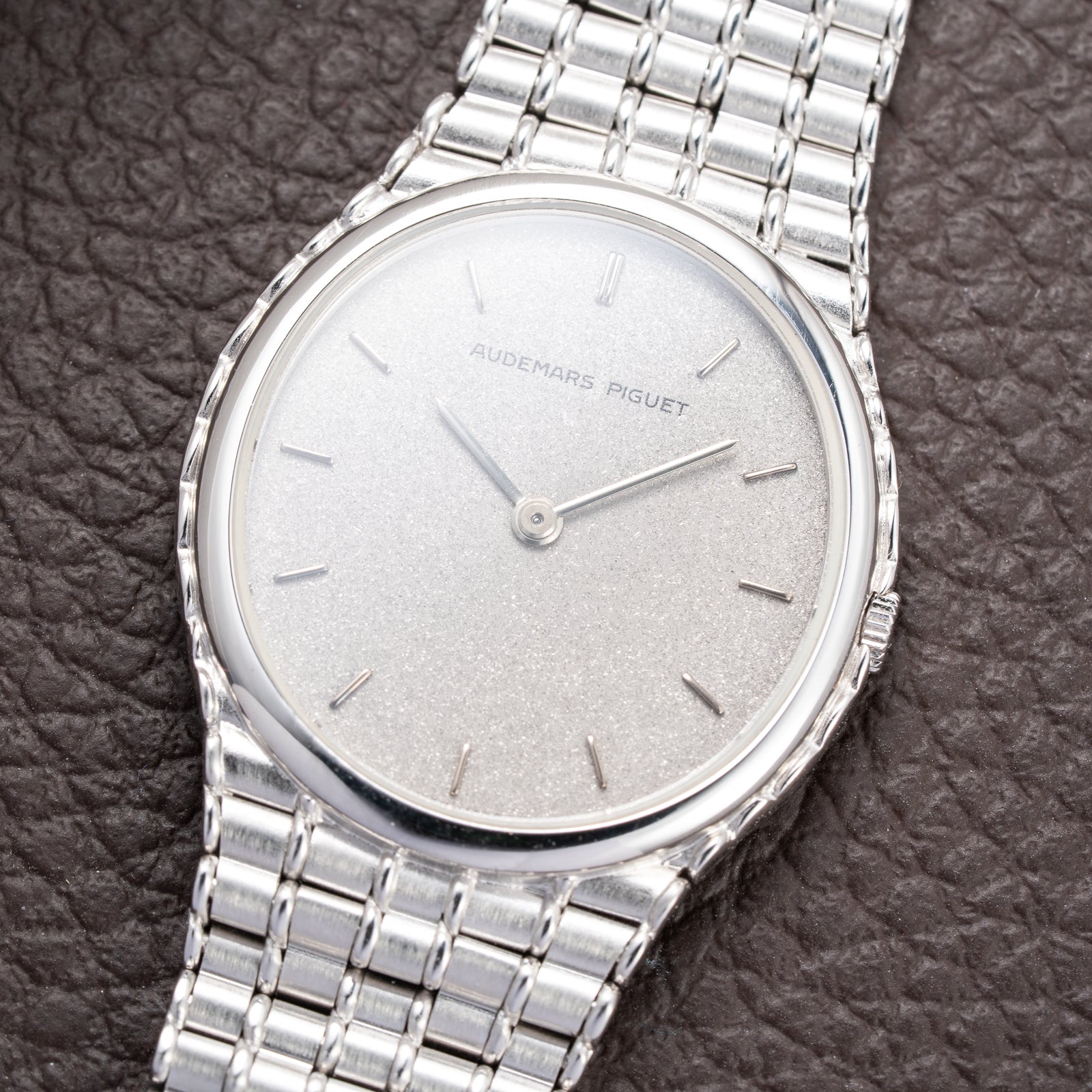 Audemars Piguet Bamboo Oval “Cobra” in 18k white gold Ref 4443BC from 1970s