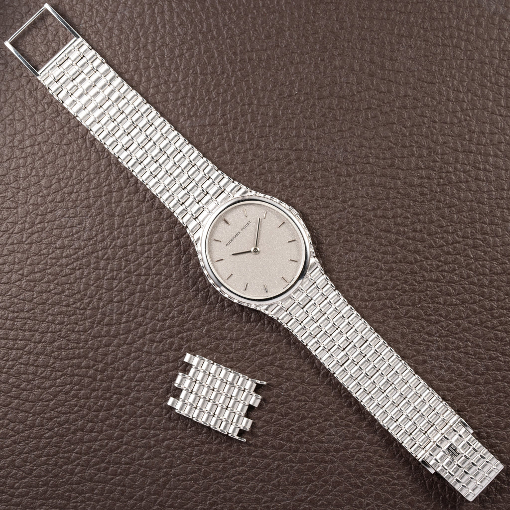 Audemars Piguet Bamboo Oval “Cobra” in 18k white gold Ref 4443BC from 1970s