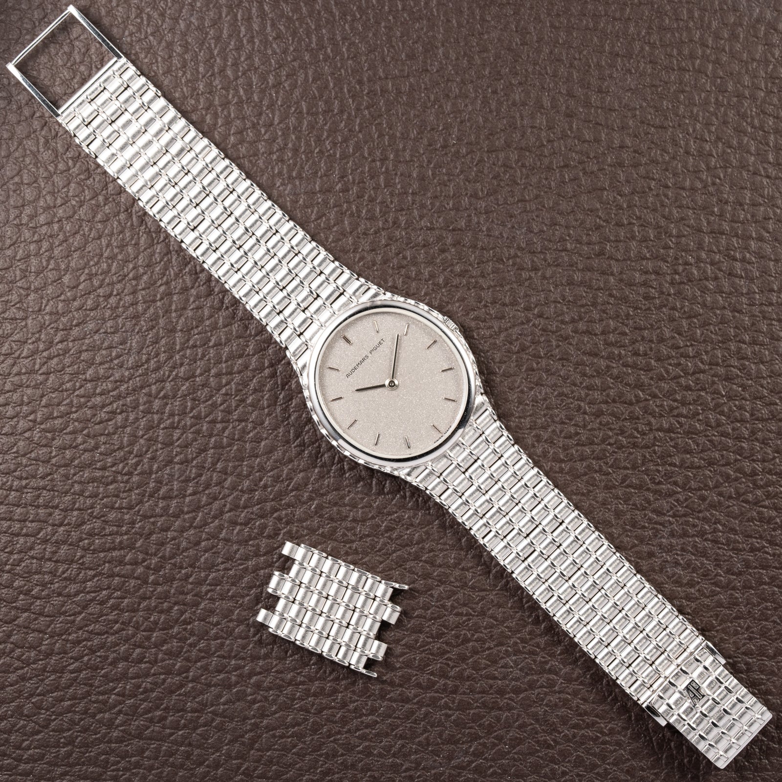 Audemars Piguet Bamboo Oval “Cobra” in 18k white gold Ref 4443BC from 1970s