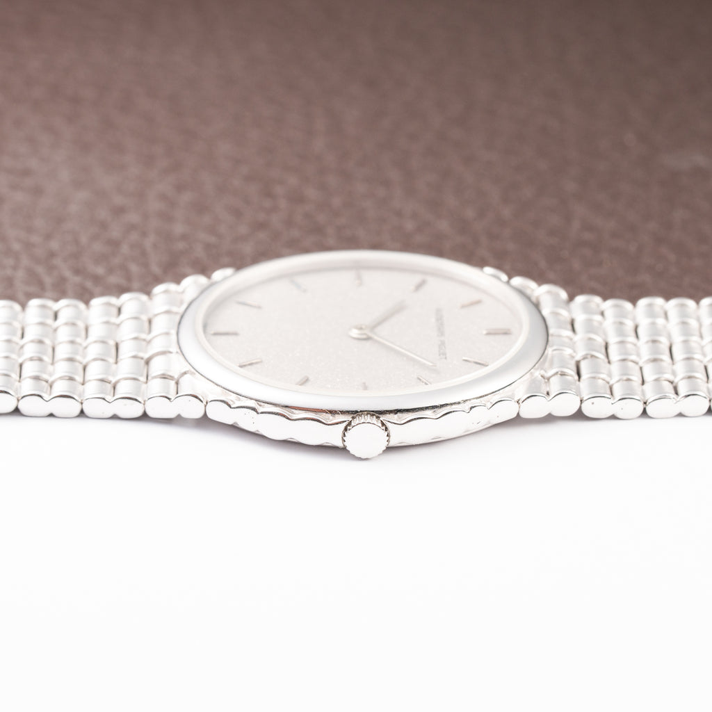 Audemars Piguet Bamboo Oval “Cobra” in 18k white gold Ref 4443BC from 1970s
