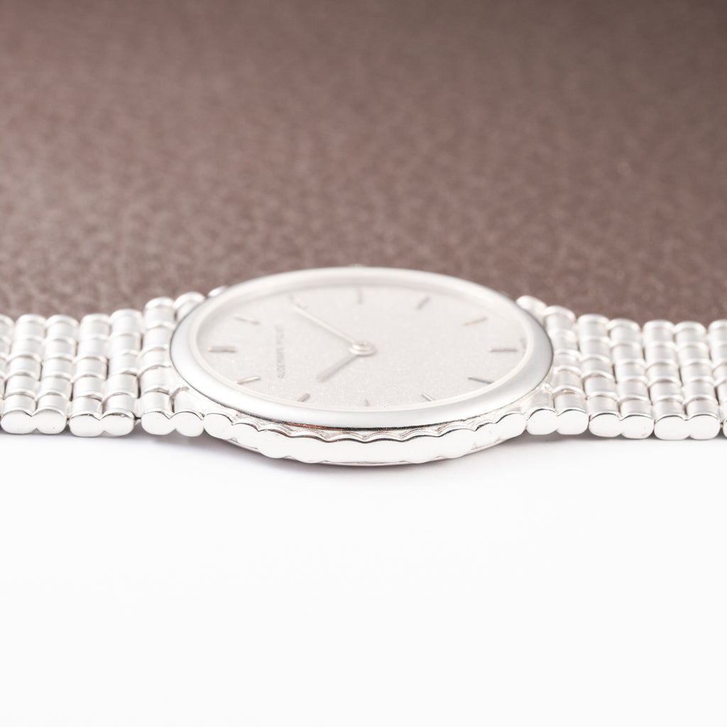Audemars Piguet Bamboo Oval “Cobra” in 18k white gold Ref 4443BC from 1970s
