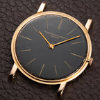 Audemars Piguet Ultra Thin Black Gilt Dial 18K Rosé Pink Gold From 1960s