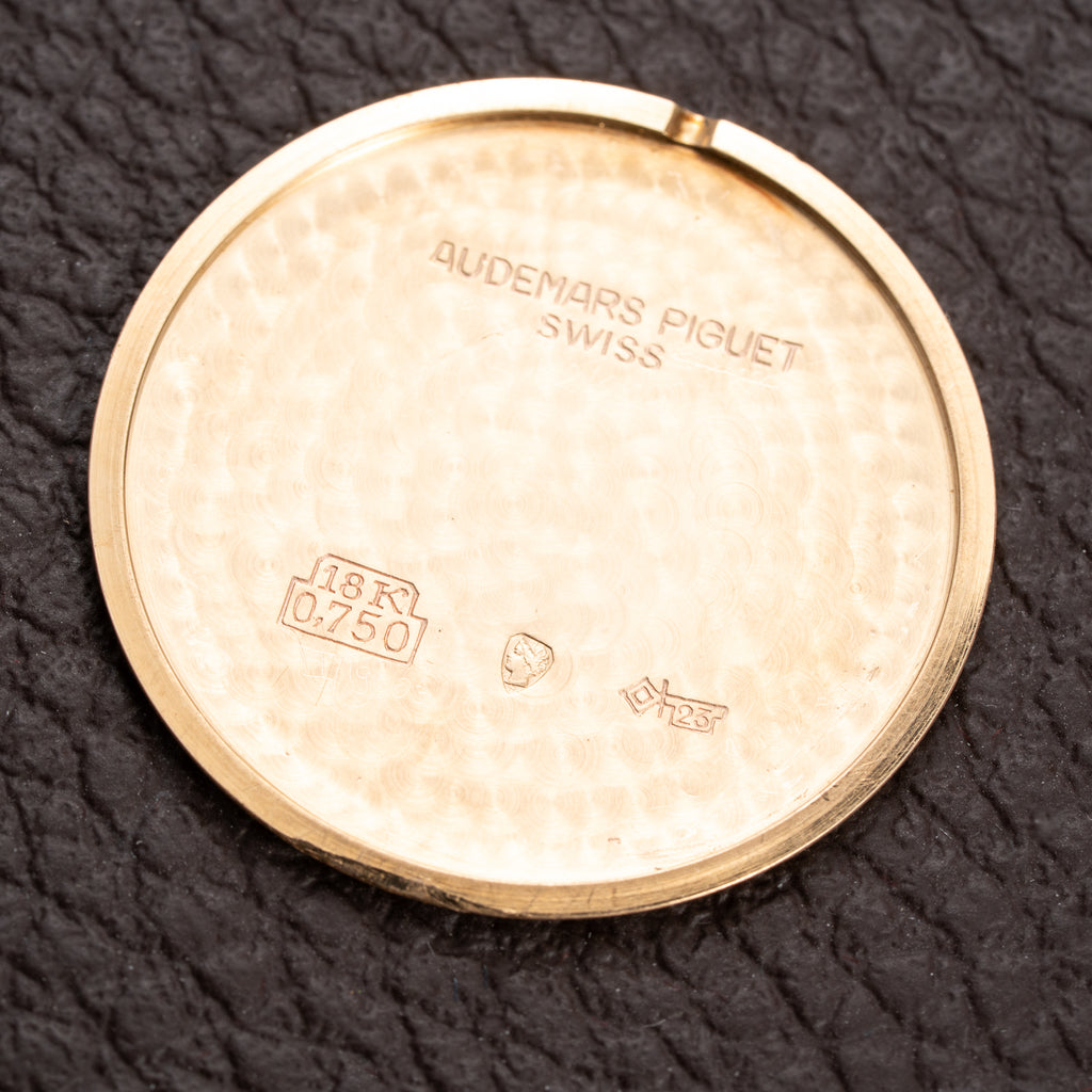 Audemars Piguet Ultra Thin Black Gilt Dial 18K Rosé Pink Gold From 1960s