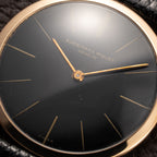 Audemars Piguet Ultra Thin Black Gilt Dial 18K Rosé Pink Gold From 1960s