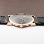 Audemars Piguet Ultra Thin Black Gilt Dial 18K Rosé Pink Gold From 1960s